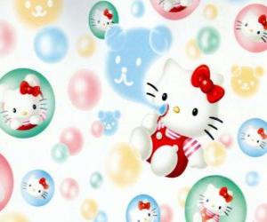 yapboz Hello Kitty sabun kabarcığı darbe oynuyor